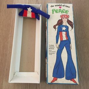 Hasbro Vtg 1971 “Peace” Blue Shirt + Box, NO DOLL